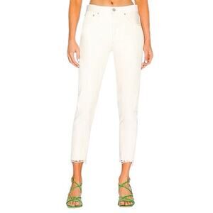 Mother Superior The Lace Up Dazzler Ankle Chew Jeans Almost Innocent White 30